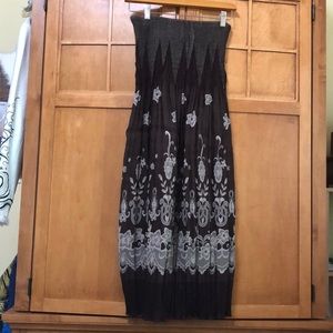 Brown strapless summer dress!